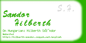 sandor hilberth business card